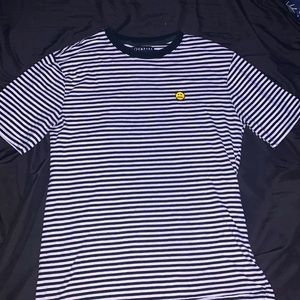 Black and White striped short sleeve T shirt
